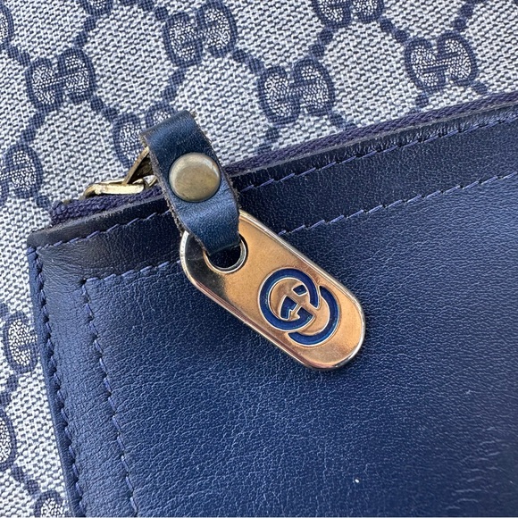 Gucci Vintage Sherry Line Supreme GG Tote Marmont Navy - Picture 10 of 16